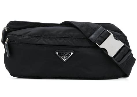 prada fanny pck|prada nylon shoulder bag black.